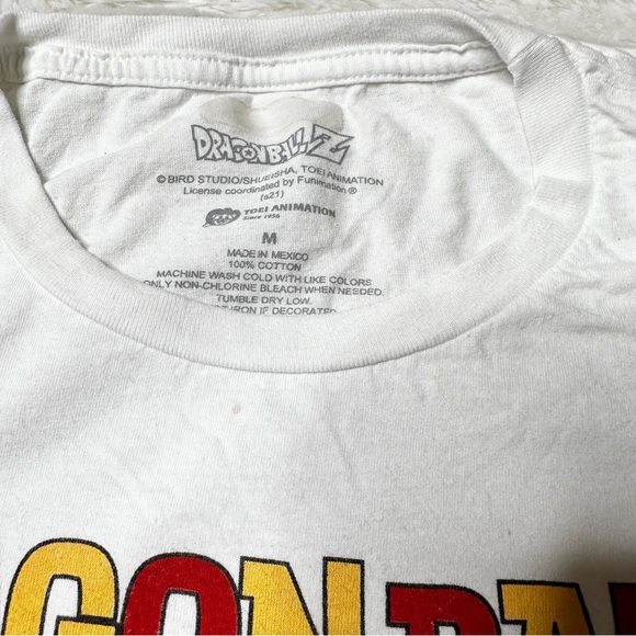 Dragonball Z Graphic T-Shirt Goku Vegeta Anime White Unisex M - Picture 5 of 8